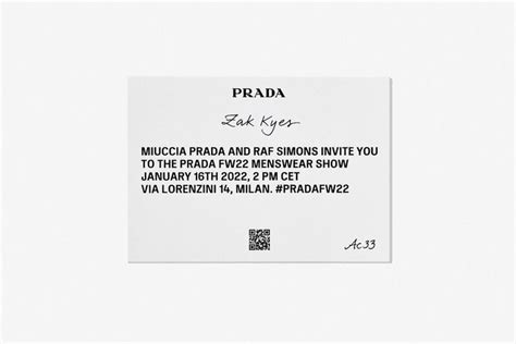 prada fashion show invitation